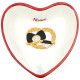 Alsace Heart Ceramic Dish Alsatian Heads in Pretzel