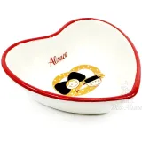 Alsace Heart Ceramic Dish Alsatian Heads in Pretzel