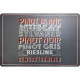 Alsace Placemat Light Grey with Grape Varieties