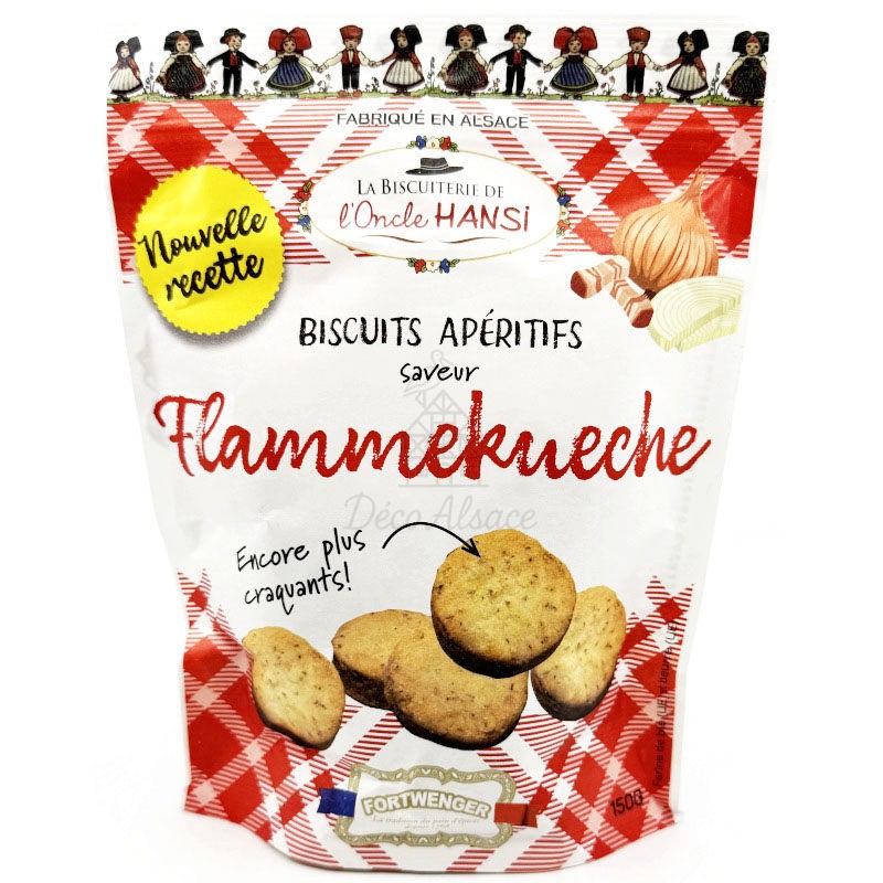 Aperitif biscuits in Onion and Bacon Tarte Flambée flavour