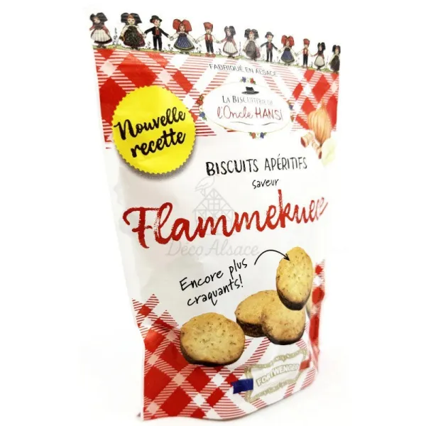 Biscuits Apéritif saveur Tarte Flambée aux Oignons et Lardons