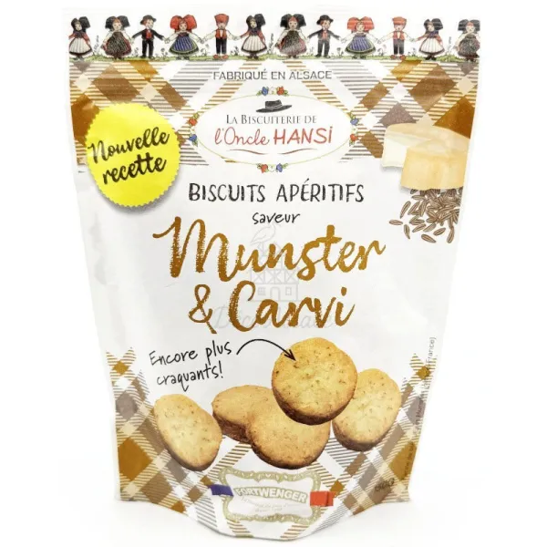 Aperitif biscuits Munster and Caraway flavour