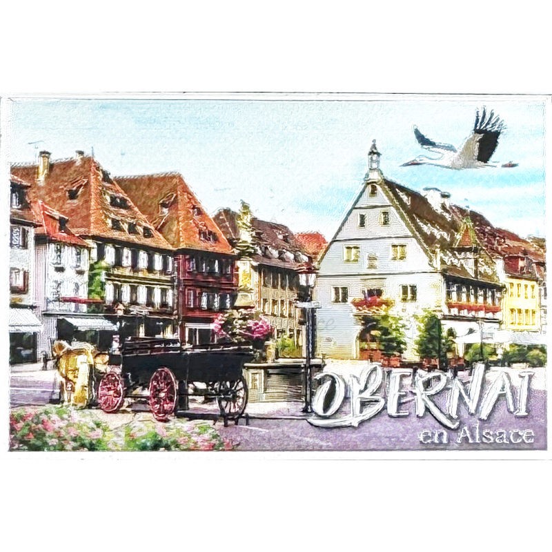 Obernai sparkling decorative magnet