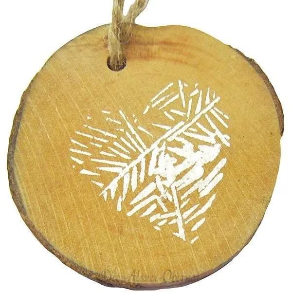 Tranche d'Arbre imprimé avec Cordelette