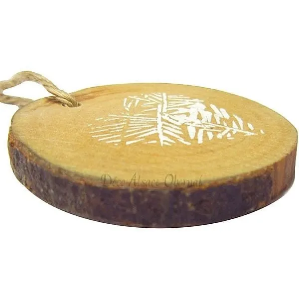 Tranche d'Arbre imprimé avec Cordelette
