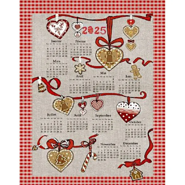 Kitchen towel Mannele 2025 decor calendar