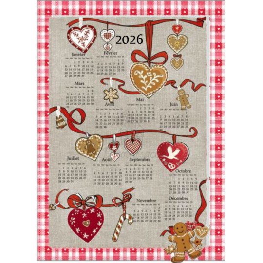 Torchon Calendrier décors Mannele 2026