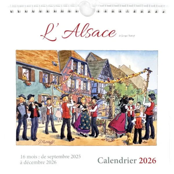 Calendrier spirale L'Alsace Enchantée Ratkoff 2026