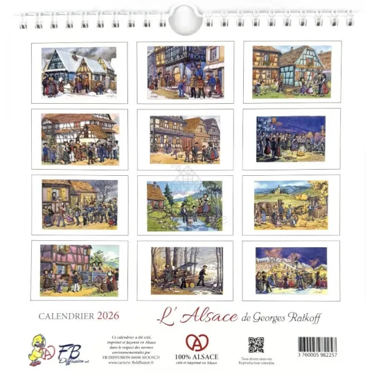 Spiral Calendar Enchanted Alsace Ratkoff 2026
