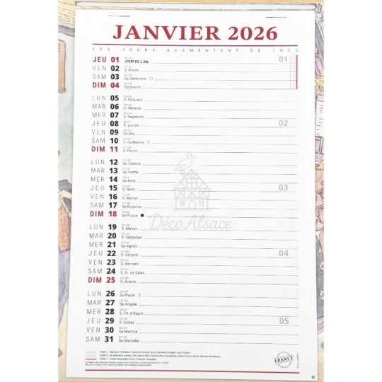 Ephemeride Kalender Het Betoverde Elzas Ratkoff 2026