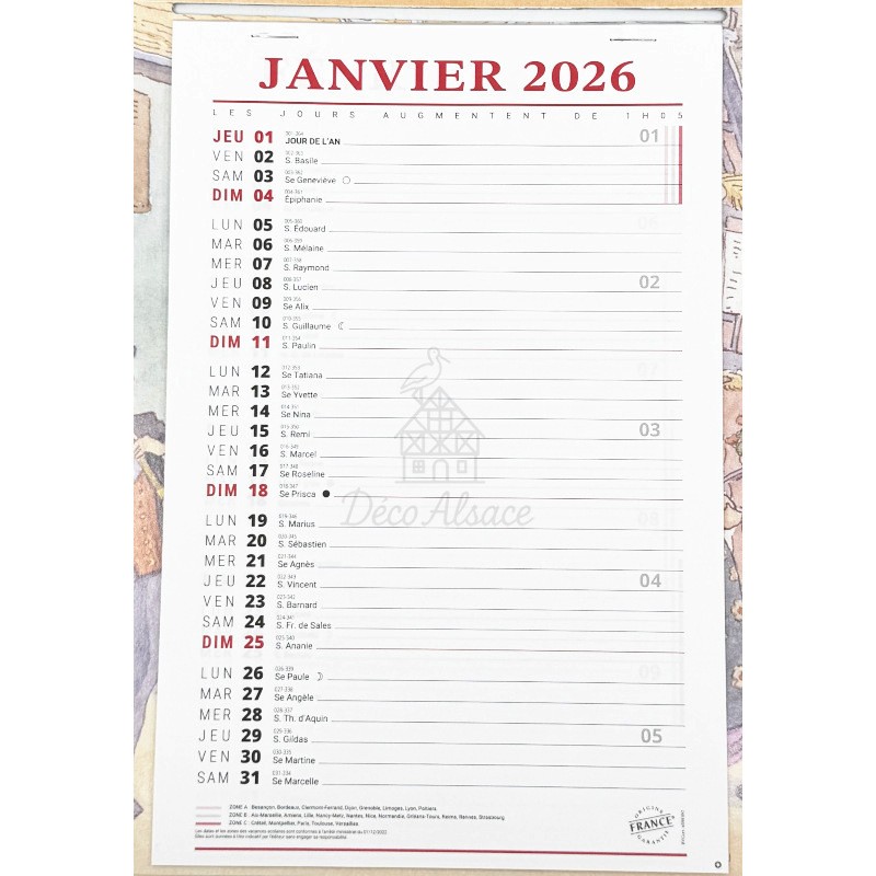 Calendar Ephemeris Enchanted Alsace Ratkoff 2026