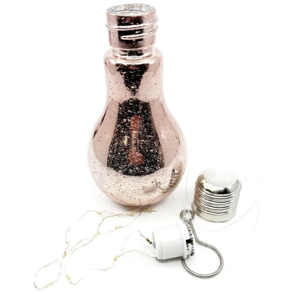 Large Decorative Glass Bulb with Mirror Finish and LED