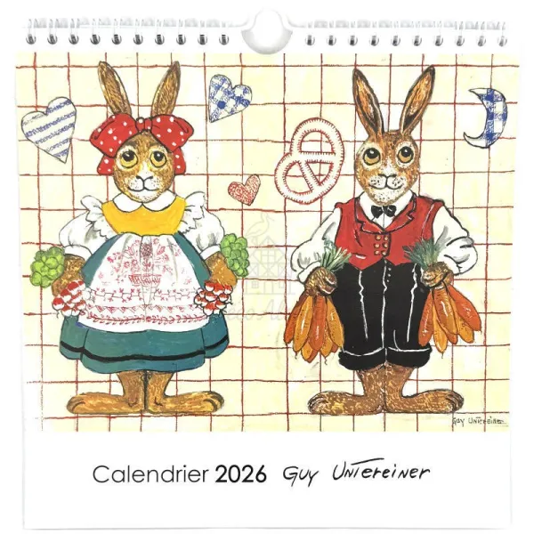 Guy Untereiner Spiral Wall Calendar 2026