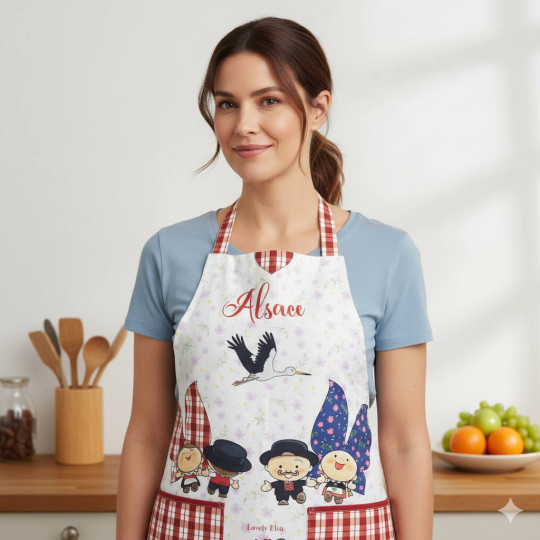 Lovely Elsa Alsace adjustable Kitchen Apron