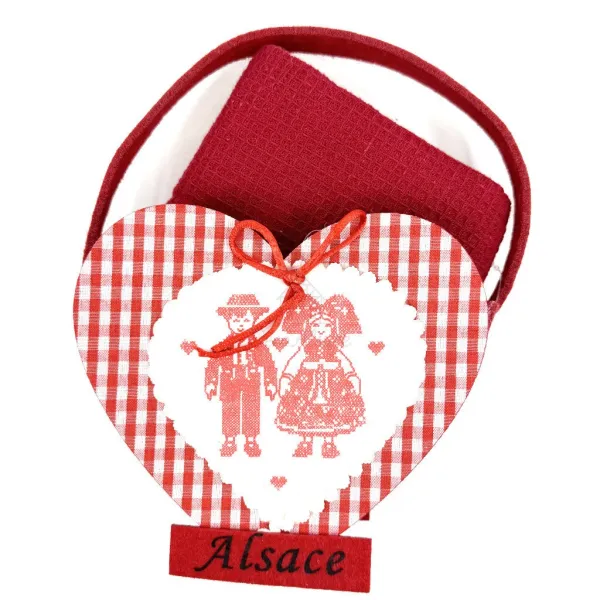 Handtuchhalter aus Filz, mit Kochgeschirr, Bienennest