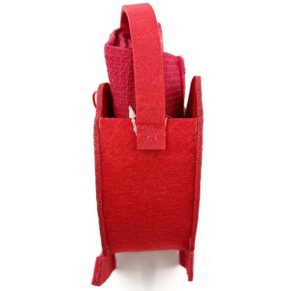 Handtuchhalter aus Filz, mit Kochgeschirr, Bienennest