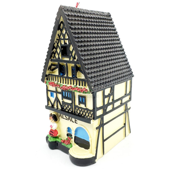 Large Alsace Half-Timbered House in Resin