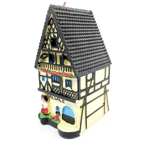 Large Alsace Half-Timbered House in Resin