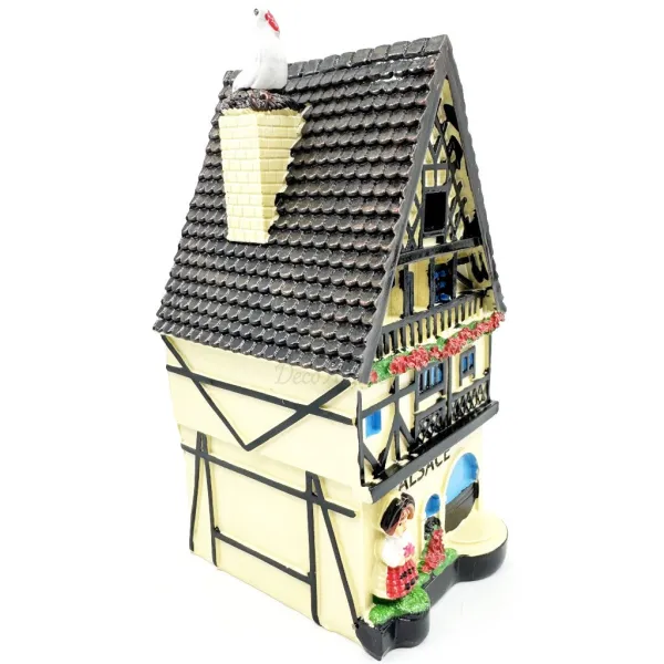 Large Alsace Half-Timbered House in Resin