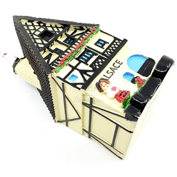 Large Alsace Half-Timbered House in Resin