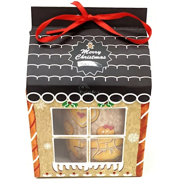 House Box with Porcelain Mug, Mannele Duo decor in Gingerbread