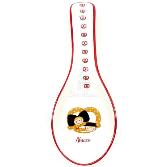 Lepelsteun in Keramiek met Elzasser Decoratie en Bretzel