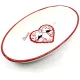 Oval Ceramic Dish with Heart and Stork Couple Alsace