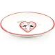 Oval Ceramic Dish with Heart and Stork Couple Alsace