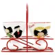 Set de 2 Coquetiers en Céramique Couple Alsacien et Bretzel