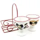 Set de 2 Coquetiers en Céramique Couple Alsacien et Bretzel