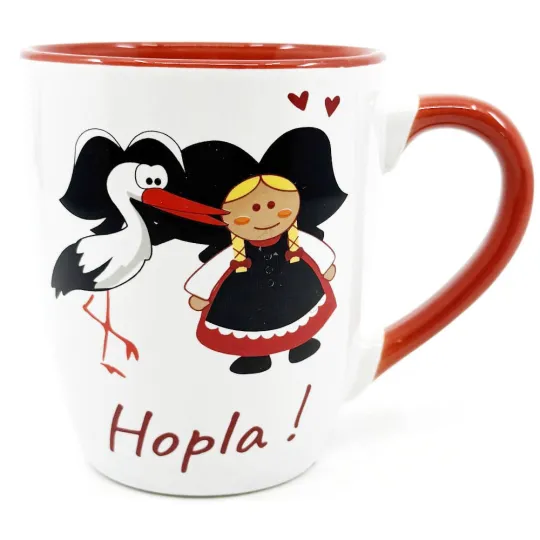 Mug en Céramique décor Alsacienne et Cigogne
