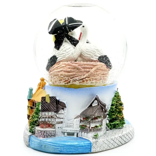 Große Schneeball-Dekor Störche im Elsass