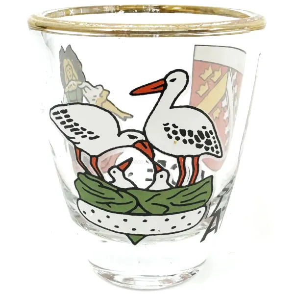 Verre à Liqueur Touristique Alsace doré