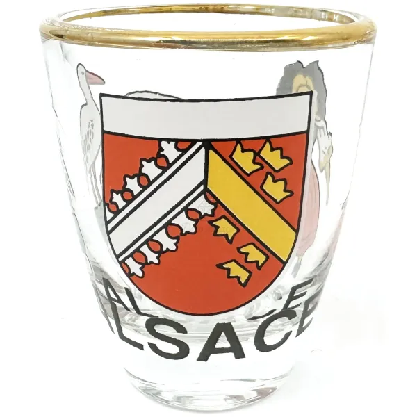 Verre à Liqueur Touristique Alsace doré