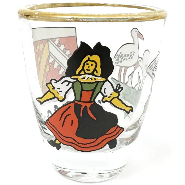Verre à Liqueur Touristique Alsace doré