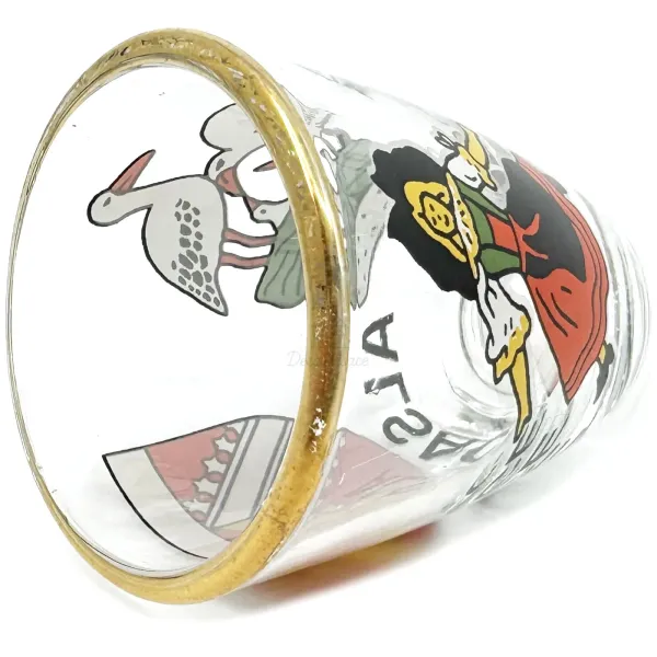 Verre à Liqueur Touristique Alsace doré