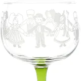 6 Alsace Wine Glasses Hansi Farandole design