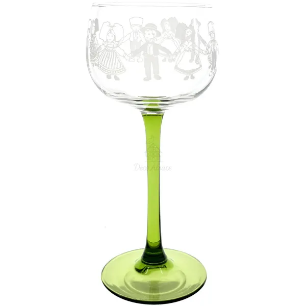 Set of 3 x 2 Alsace Decor Wine Glasses