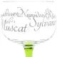 6 different Alsace Wine Glasses with Alsace decoration