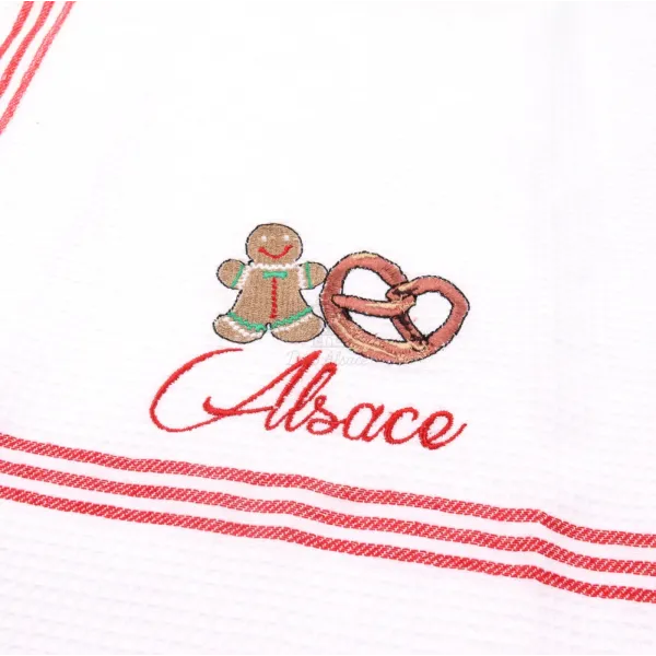 Bee's Nest embroidered kitchen towel Mannele Bretzel