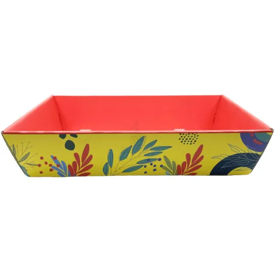 Empty summer cardboard basket