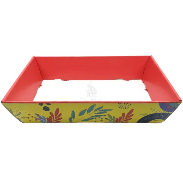 Empty summer cardboard basket