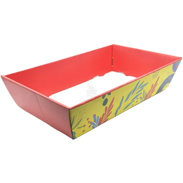 Empty summer cardboard basket
