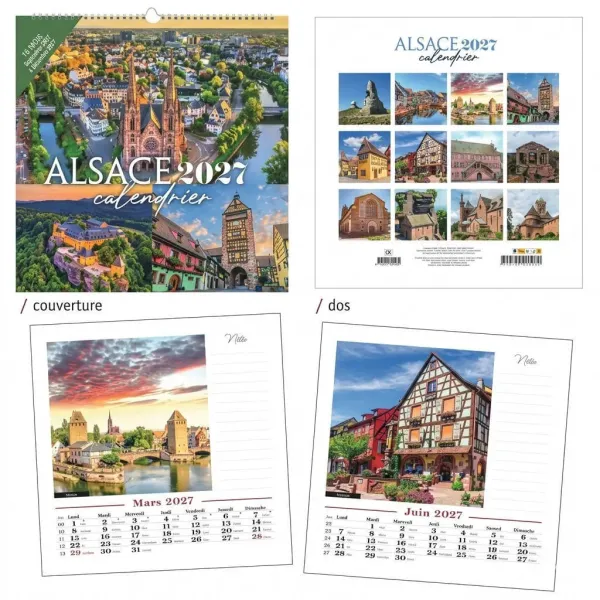 Großer Elsass Spiral-Kalender 2027