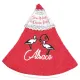 Round Kitchen Hand Towel Red Embroidered Stork Duo Alsace 65 cm
