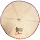 Rundes Küchentuch Beige Bestickt Mannele und Brezel Elsass 65 cm