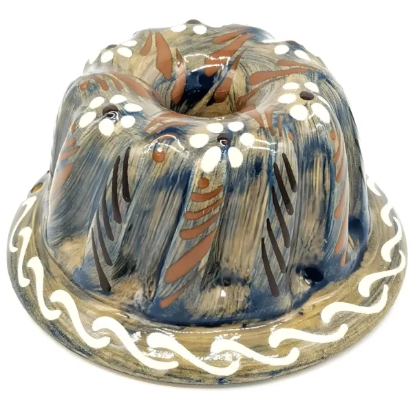 Bakvorm Kougelhopf Soufflenheim Blauw Penseel Madeliefjes 13 cm