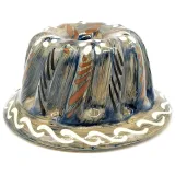 Kougelhopf Soufflenheim Blau Bürste Gänseblümchen Form 13 cm