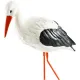 Dekorativer Storch in Harz und Metall 43 cm