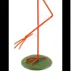 Dekorativer Storch in Harz und Metall 43 cm